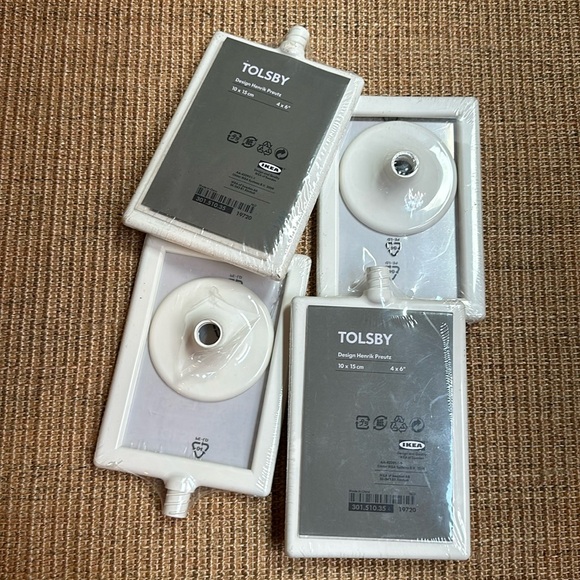 IKEA TOLSBY white plastic 2 sided picture frame 4x6in - Picture 3 of 4